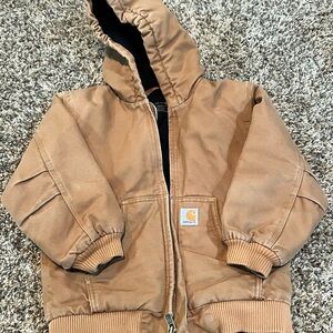 Boys 7/8 Carhartt brown winter coat